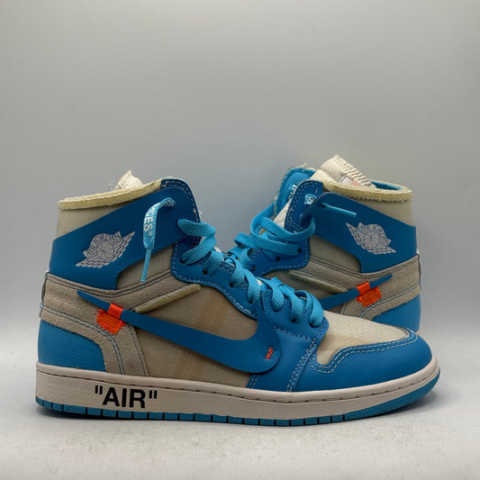(USED NO BOX) Jordan 1 High Off-White University Blue Size 8