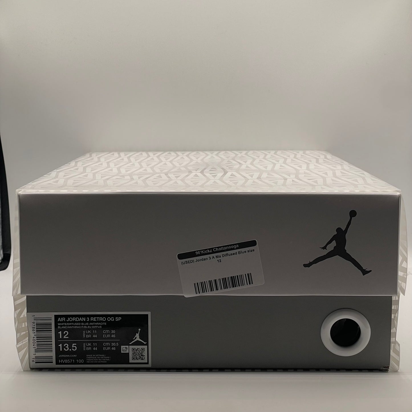 (USED) Jordan 3 A Ma Diffused Blue size 12