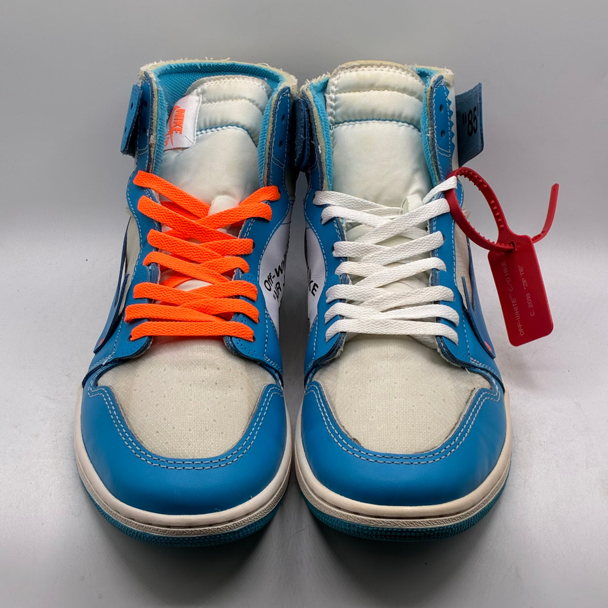 (USED) Jordan 1 High Off-White University Blue Size 11