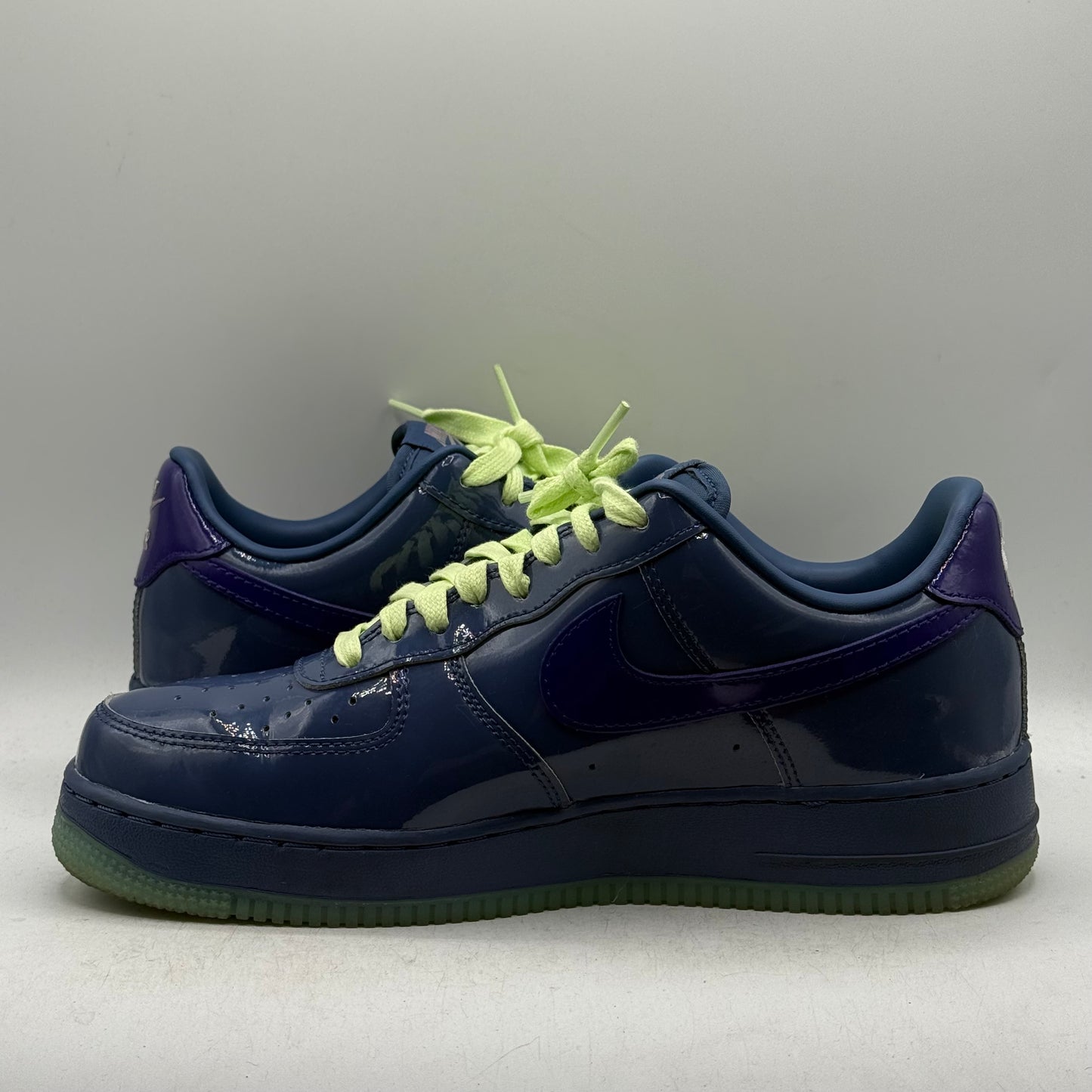 (Used) Nike Air Force 1 Patent Leather Mystic Navy Grape Ice