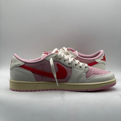 (USED) Jordan 1 Low Travis Scott Sail Tropical Pink Size 10.5