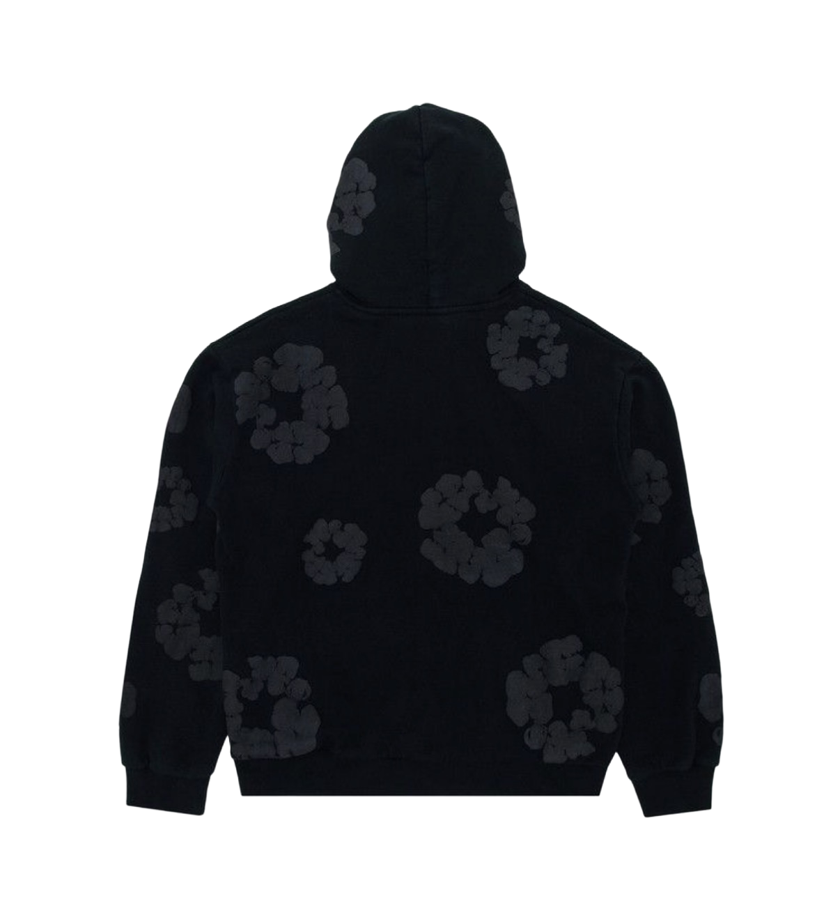 Denim Tears Cotton Wreath Hoodie Black Monochrome Size XL