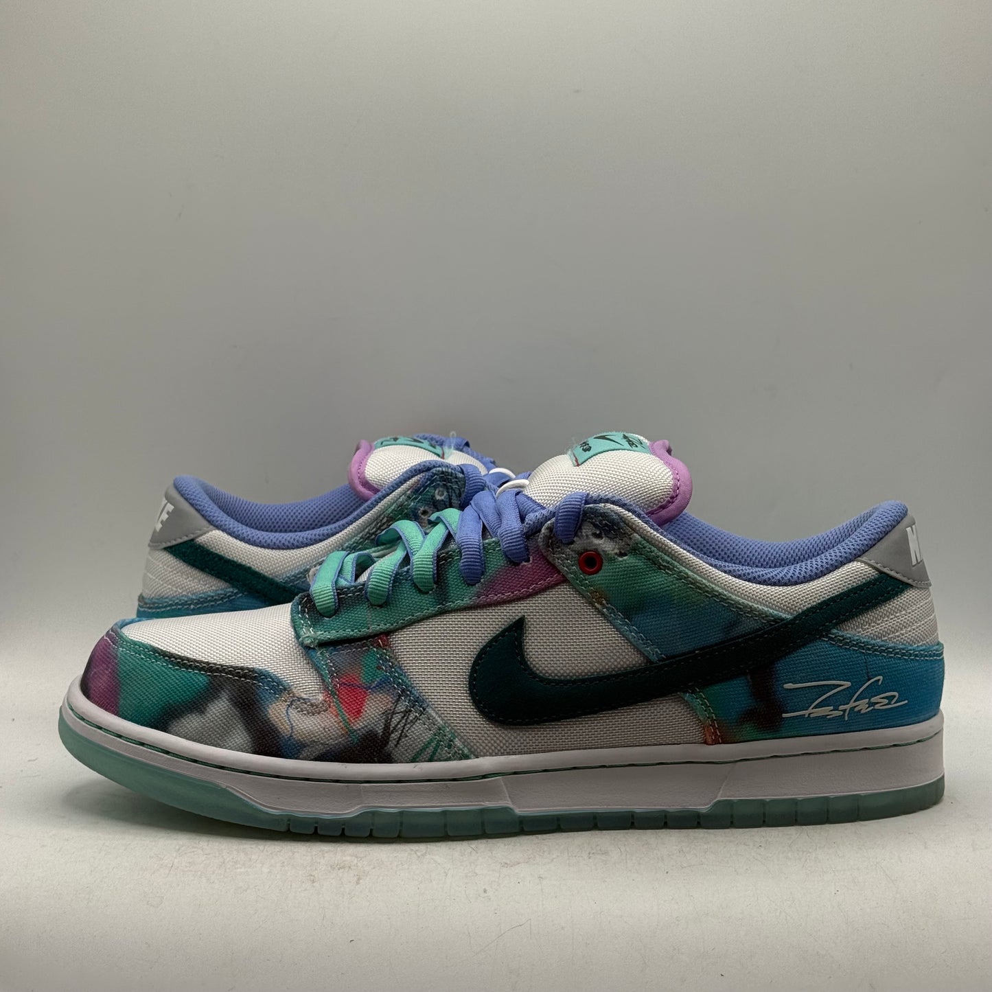 (Worn 1x) Nike SB Dunk Low Futura Laboratories Bleached Aqua Size 11