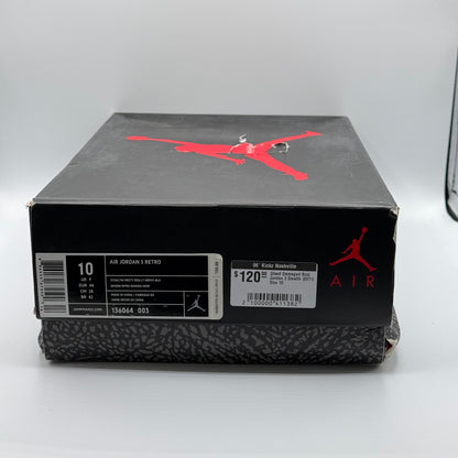 (Used Damaged Box) Jordan 3 Stealth (2011) Size 10