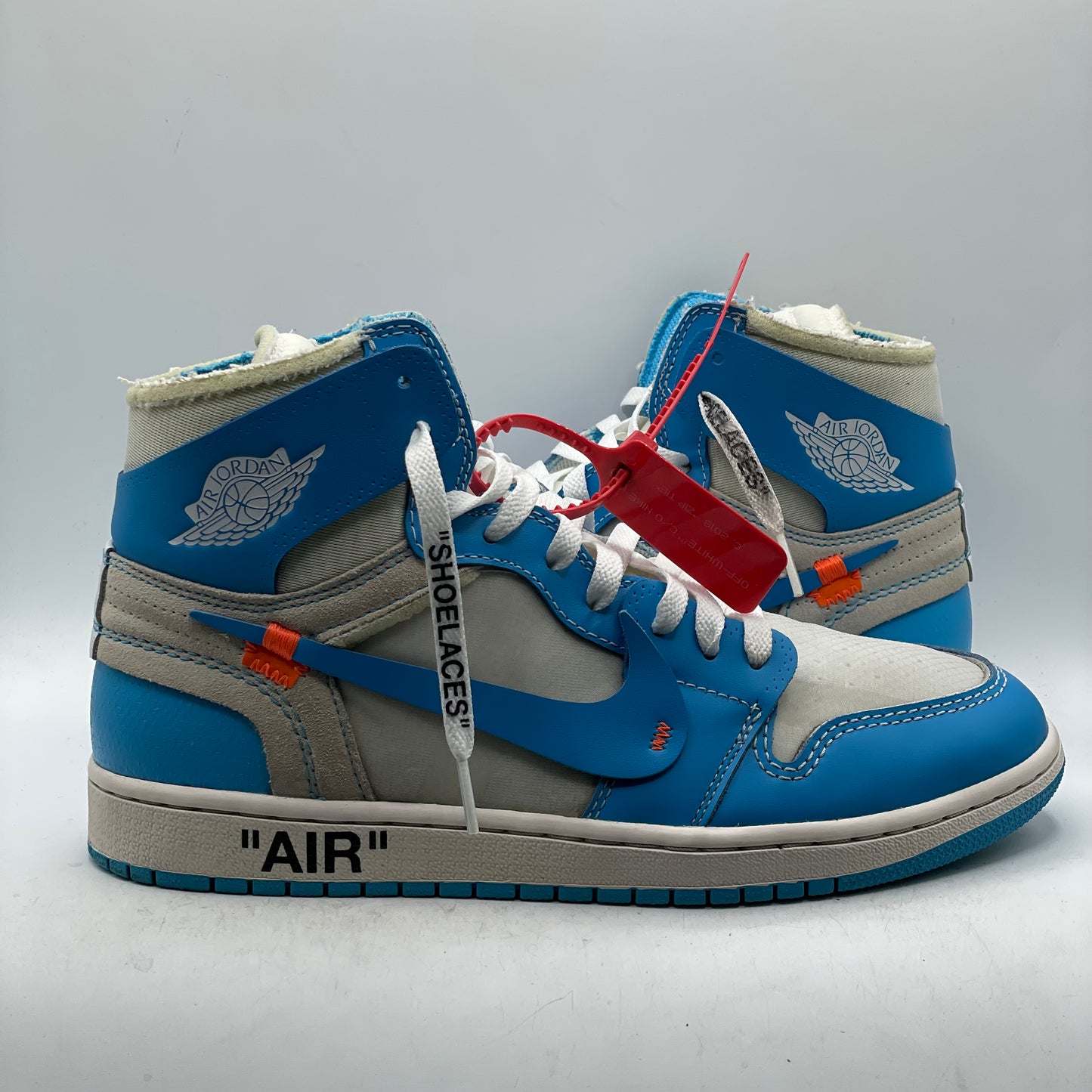 (Used) Jordan 1 High Off-White University Blue Size 9.5