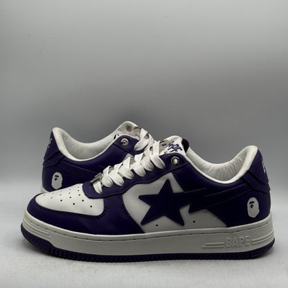 (USED) A Bathing Ape Bapesta White Purple (2022) Size 8.5
