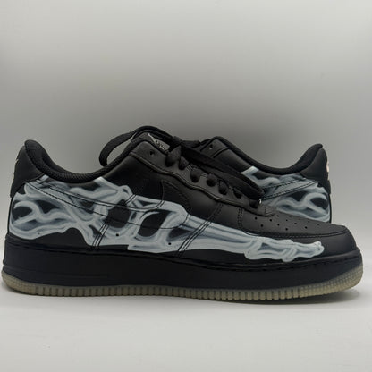 (USED) Nike Air Force 1 Low Skeleton Black Size 9.5
