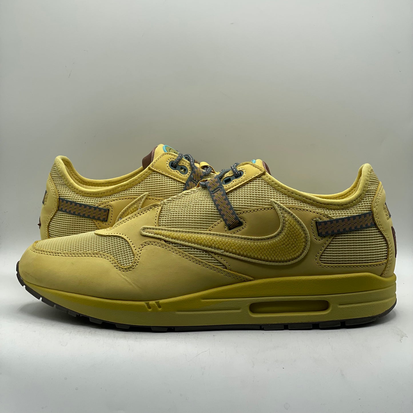 (USED) Nike Air Max 1 Travis Scott Cactus Jack Saturn Gold Size 14