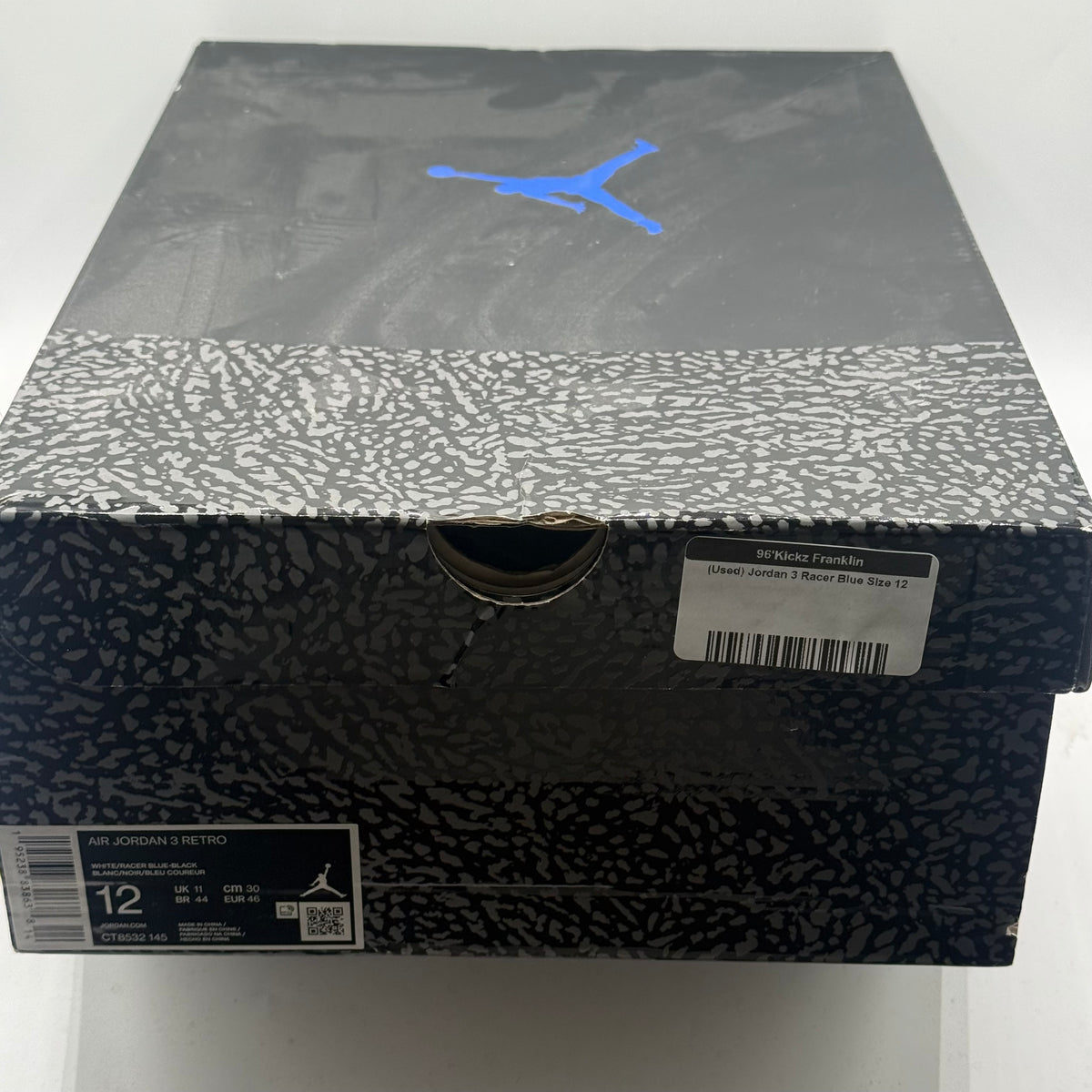 (Used) Jordan 3 Racer Blue Size 12