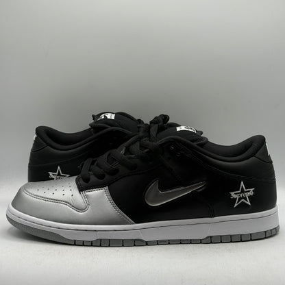 (Used Replacement Box) Nike SB Dunk Low Supreme Jewel Swoosh Silver Size 13