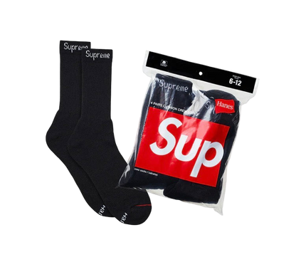 Supreme Hanes Crew Socks 4 Pack