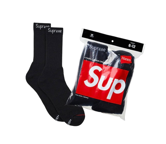 Supreme Hanes Crew Socks 4 Pack