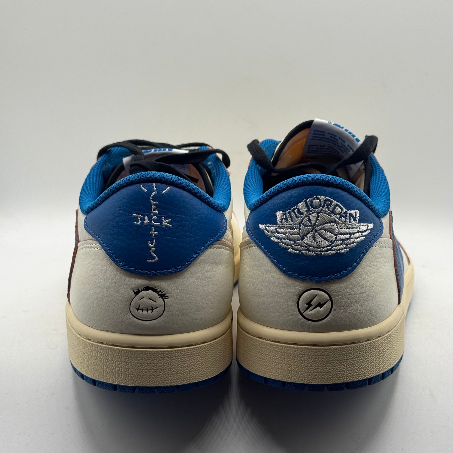 (USED) Jordan 1 Low Travis Scott x Fragment Sail Military Blue Size 14