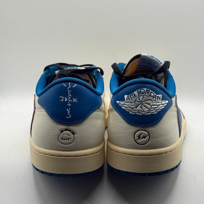 (USED) Jordan 1 Low Travis Scott x Fragment Sail Military Blue Size 14