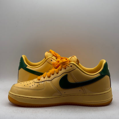 (Used) Nike Air Force 1 Low Patent Leather Topaz Gold Pine Green Size 8.5