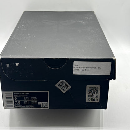 (Used Replacement Box) Nike Kobe 6 Reverse Grinch Size 7