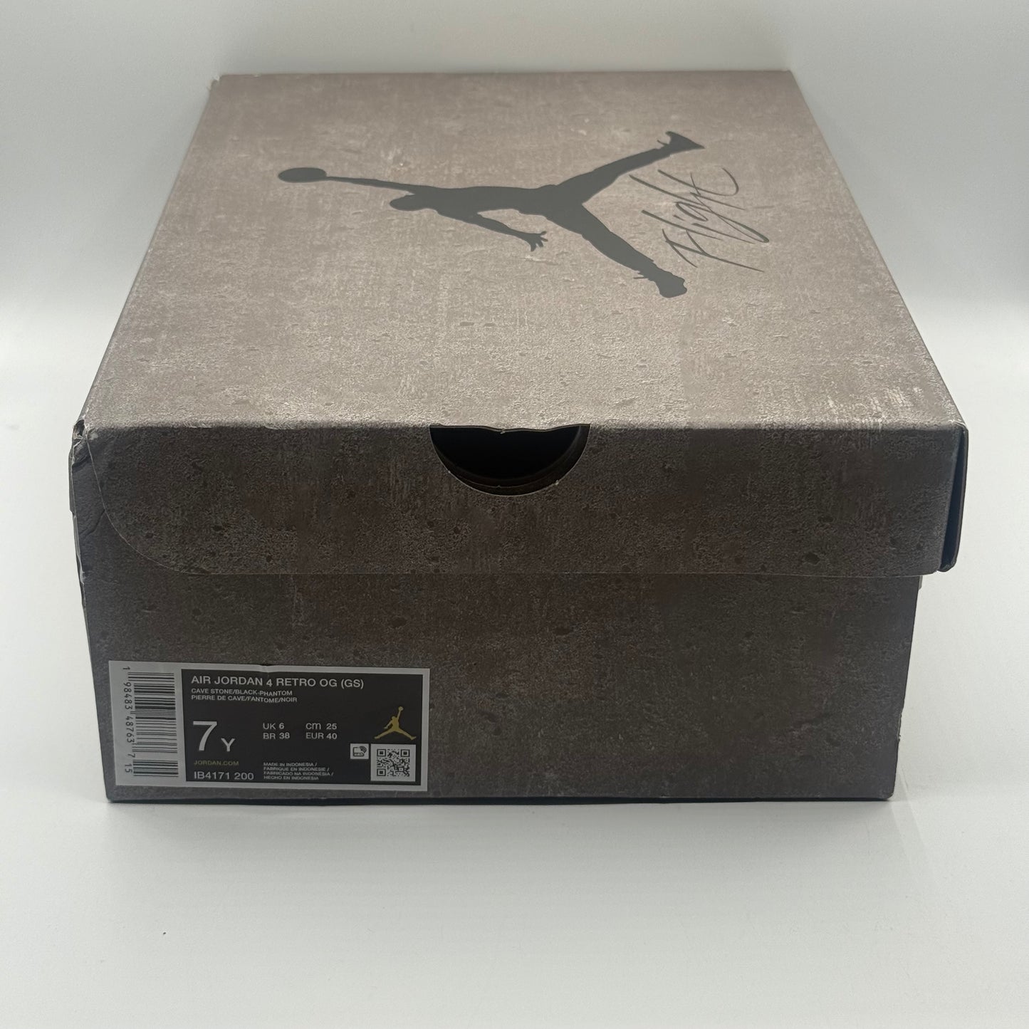 (USED) Jordan 4 Cave Stone Size 7Y