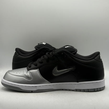 (Used Replacement Box) Nike SB Dunk Low Supreme Jewel Swoosh Silver Size 13