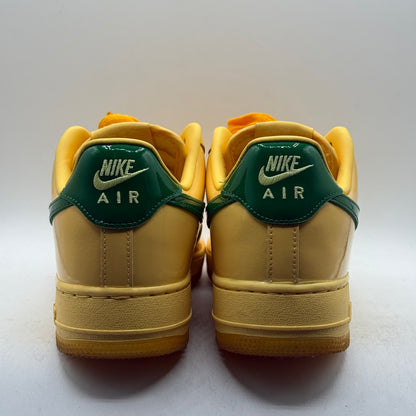 (Used) Nike Air Force 1 Low Patent Leather Topaz Gold Pine Green Size 8.5