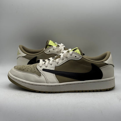 (USED NO BOX) Jordan 1 Low Golf Travis Scott Neutral Olive Size 11