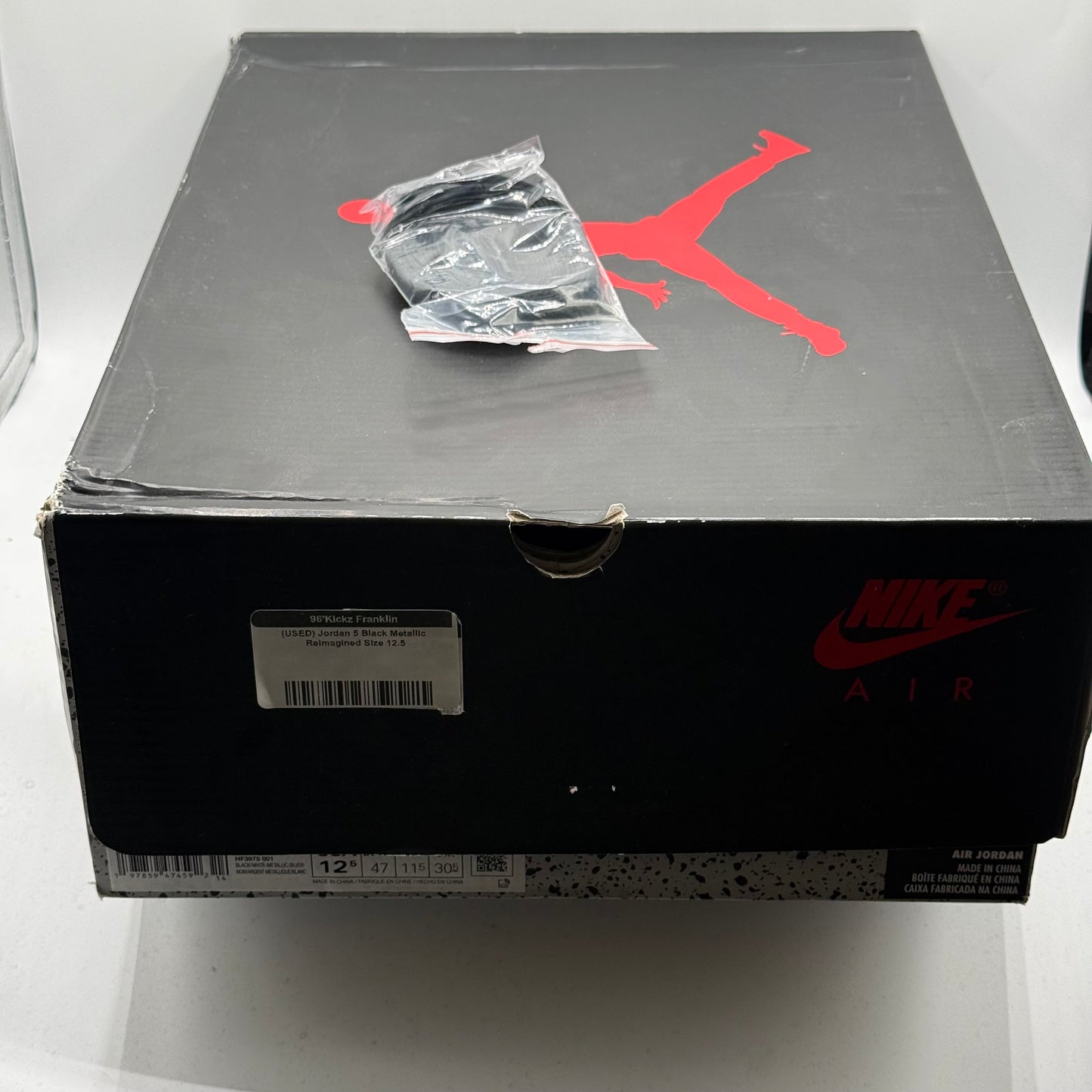 (USED) Jordan 5 Black Metallic Reimagined Size 12.5