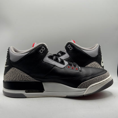 (USED NO BOX) Jordan 3 Black Cement Size 12