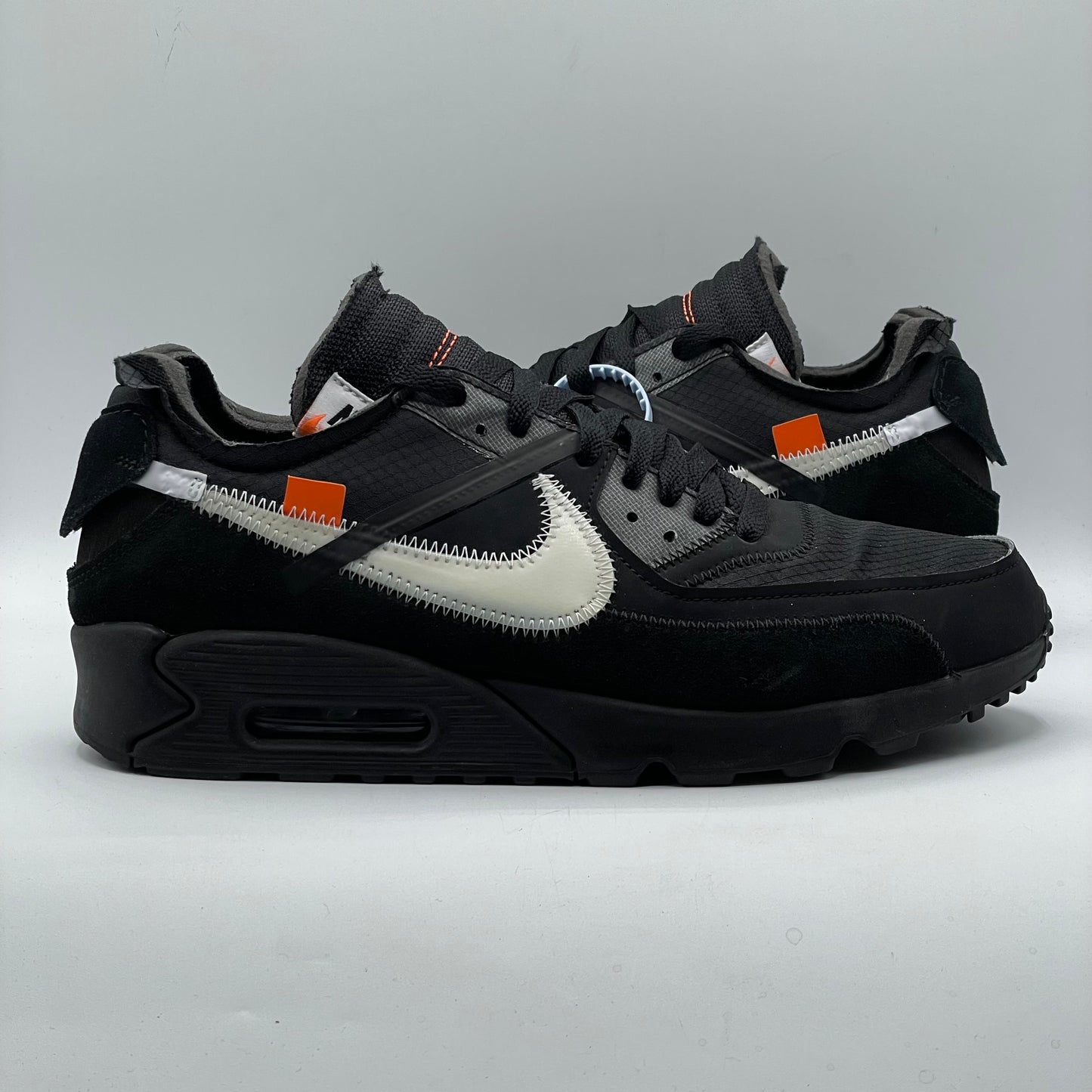 (Used) Nike Off-White Air Max 90 Black Size 9.5