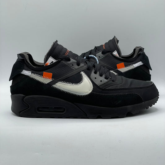 (Used) Nike Off-White Air Max 90 Black Size 9.5