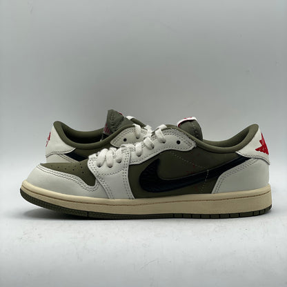 (USED) Jordan 1 Low Travis Scott Medium Olive (PS) Size 3Y