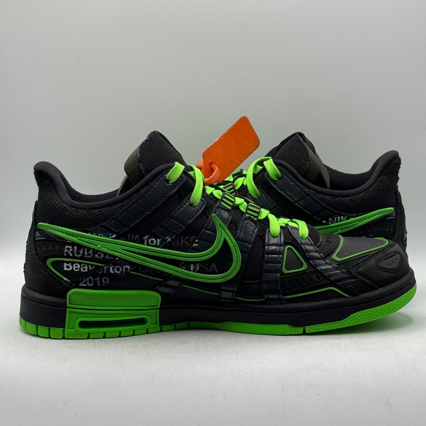 (USED NO BOX) Nike Air Rubber Dunk Off-White Green Strike Size 10