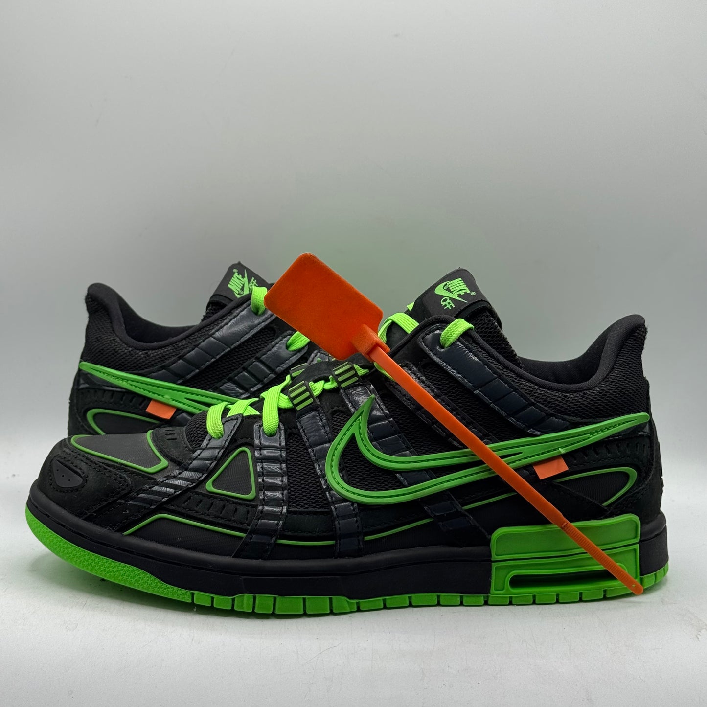 (USED NO BOX) Nike Air Rubber Dunk Off-White Green Strike Size 10
