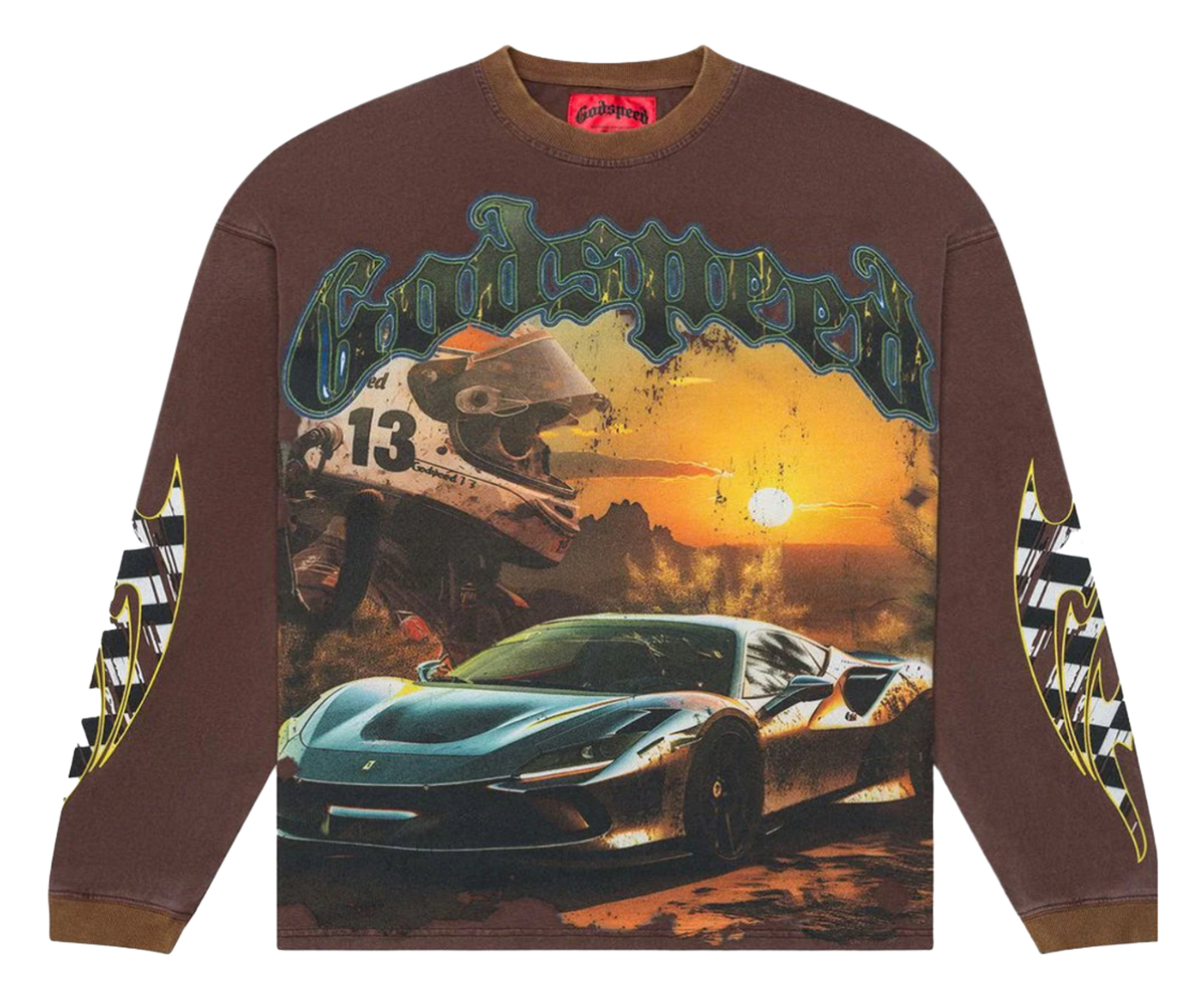 GodSpeed Sunset Drift L/S T-Shirt (Brown)