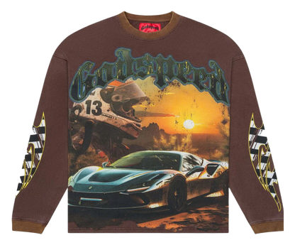 GodSpeed Sunset Drift L/S T-Shirt (Brown)