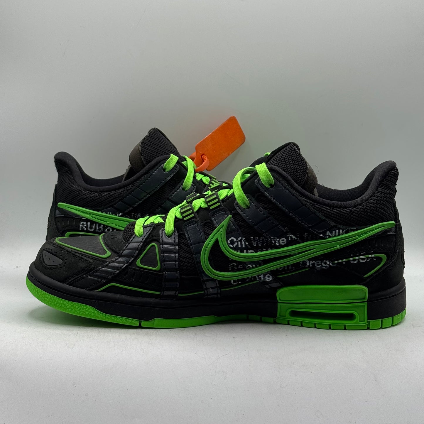 (USED NO BOX) Nike Air Rubber Dunk Off-White Green Strike Size 10