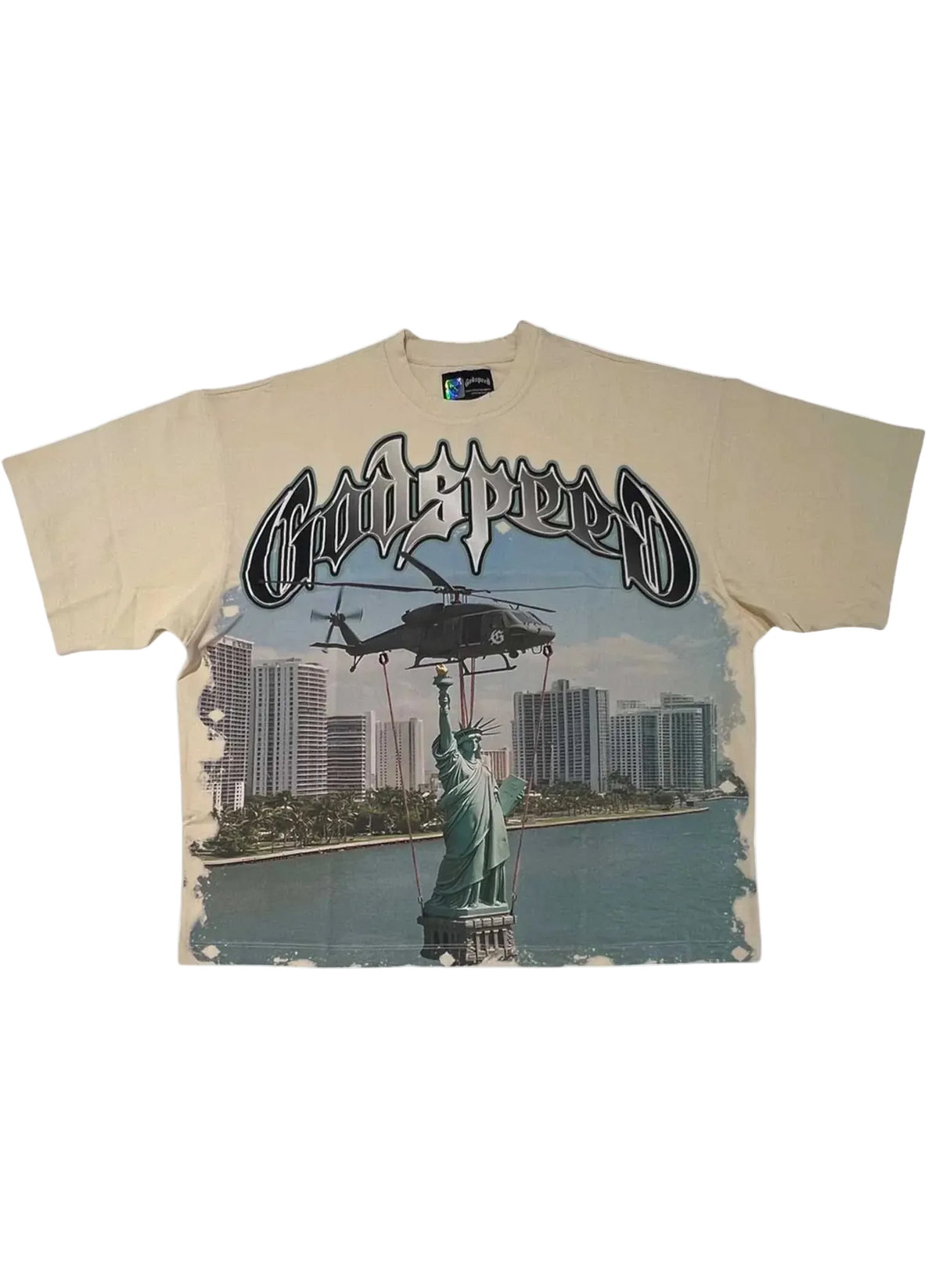 Godspeed JFK to Miami Tee (Cream)