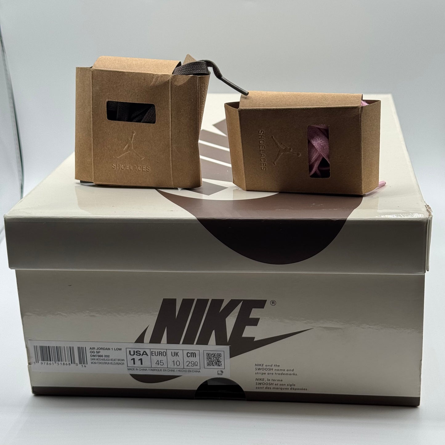 (USED) Jordan 1 Low Travis Scott Velvet Brown Size 11