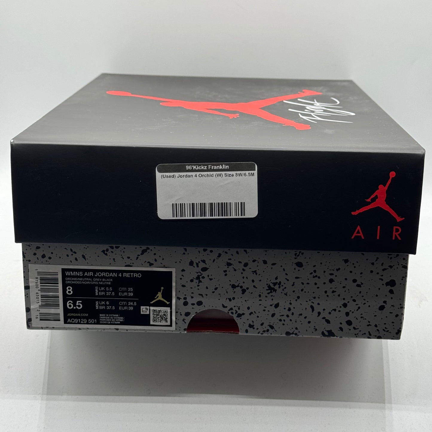 (Used) Jordan 4 Orchid (W) Size 8W/6.5M