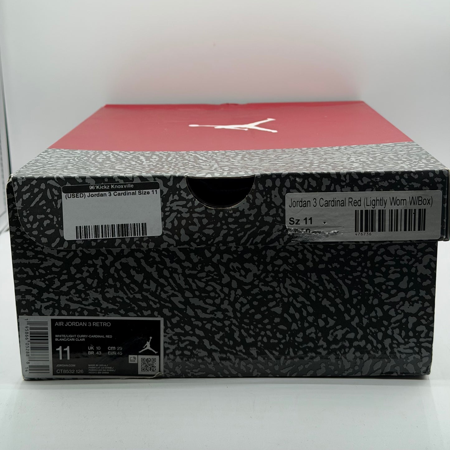 (USED) Jordan 3 Cardinal Size 11