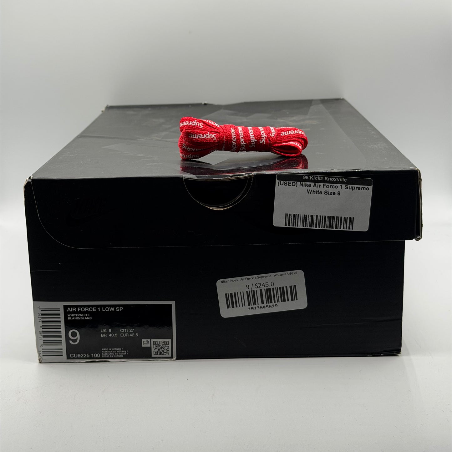 (USED) Nike Air Force 1 Supreme White Size 9
