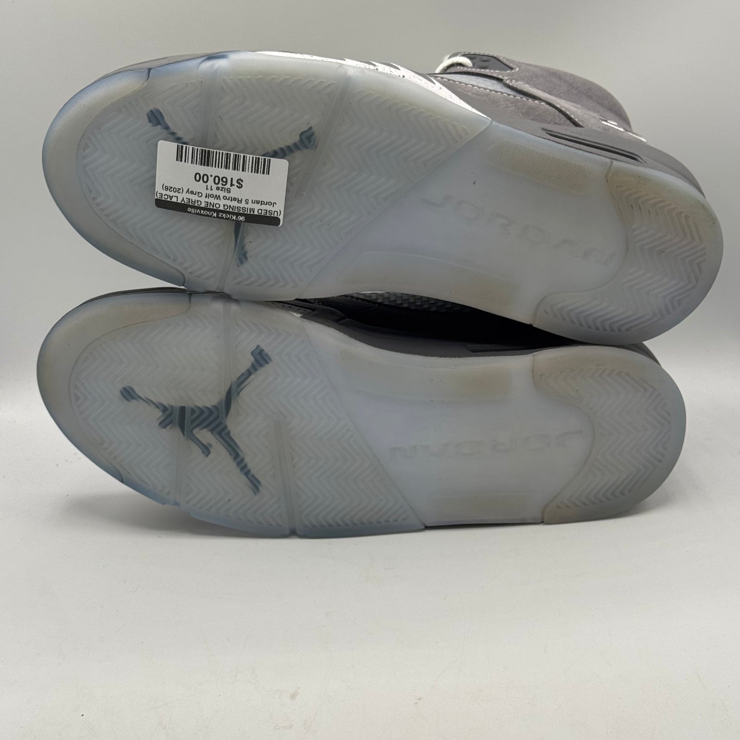 (USED MISSING ONE GREY LACE) Jordan 5 Retro Wolf Grey (2026) Size 11