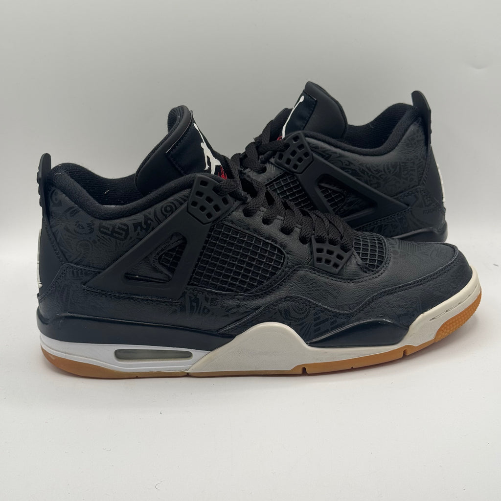 (USED) Jordan 4 Retro Laser Black Gum Size 10