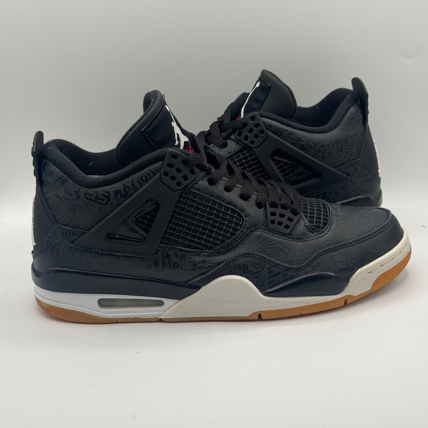 (USED) Jordan 4 Retro Laser Black Gum Size 10