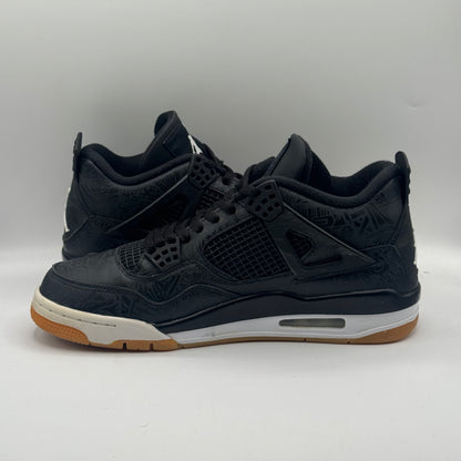 (USED) Jordan 4 Retro Laser Black Gum Size 10