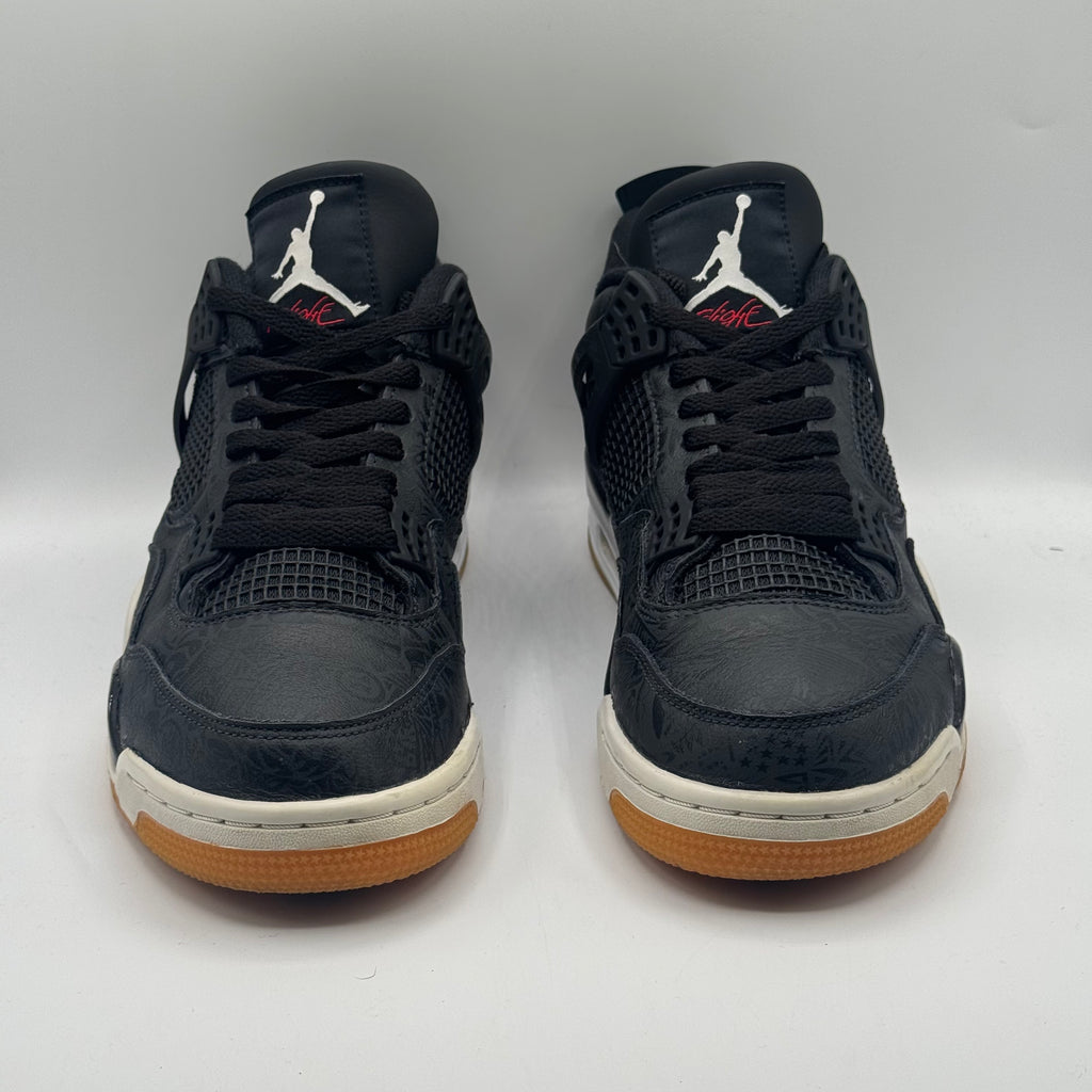 (USED) Jordan 4 Retro Laser Black Gum Size 10