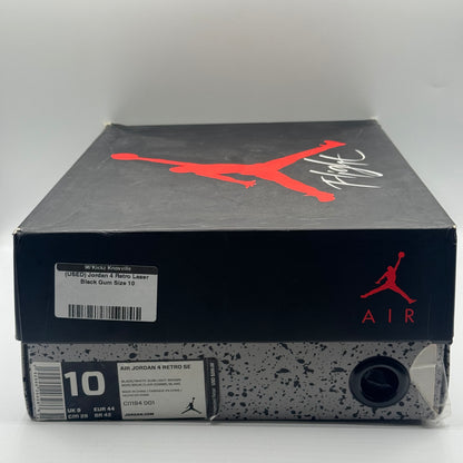 (USED) Jordan 4 Retro Laser Black Gum Size 10