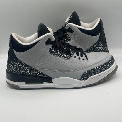 (USED) Jordan 3 Retro Wolf Grey Size 10 No Box