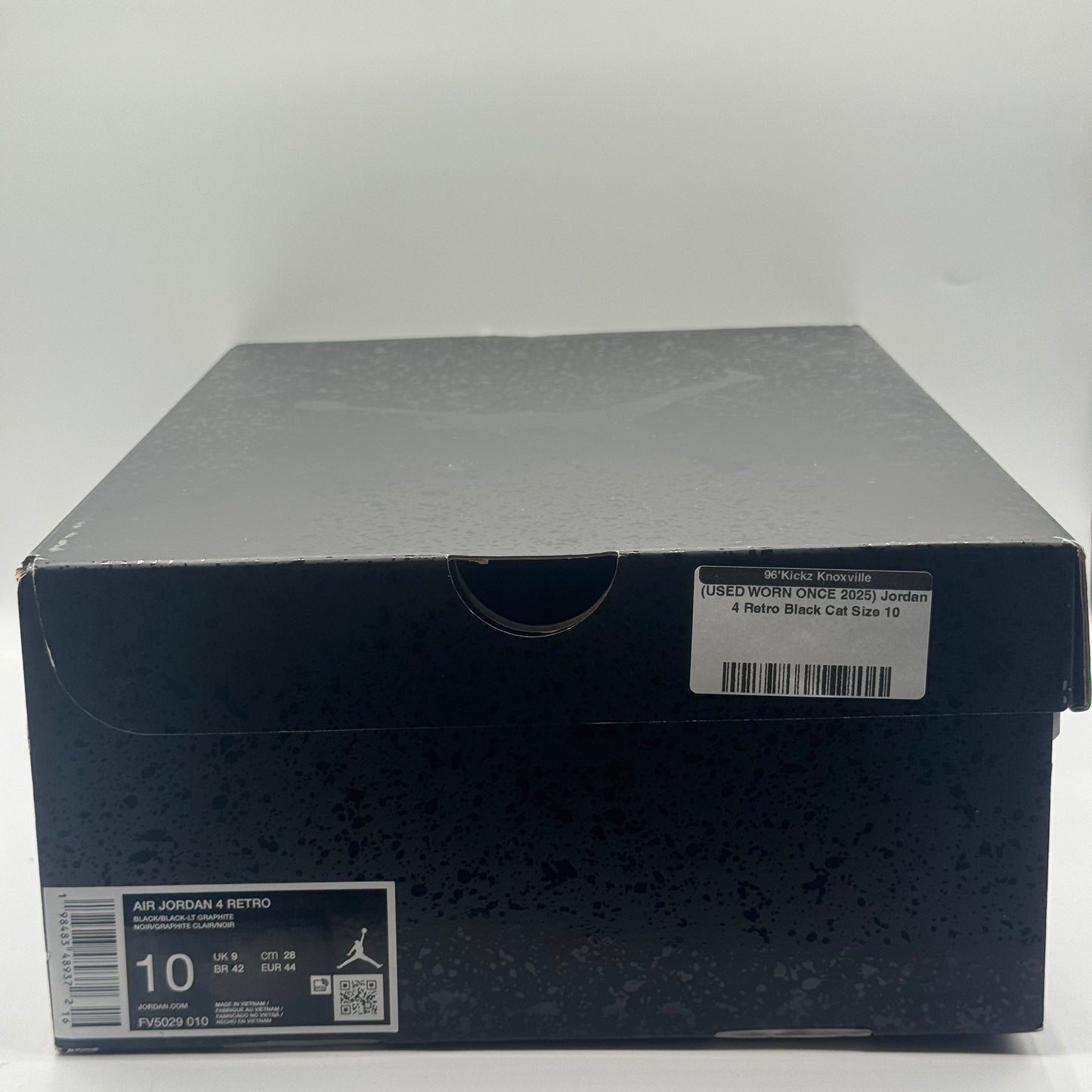 (USED WORN ONCE 2025) Jordan 4 Retro Black Cat Size 10