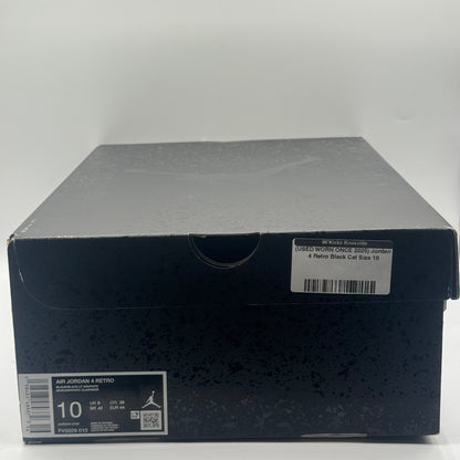 (USED WORN ONCE 2025) Jordan 4 Retro Black Cat Size 10
