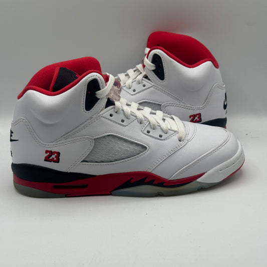 (USED 2025) Jordan 5 Retro Fire Red Black Tongue Size 7Y