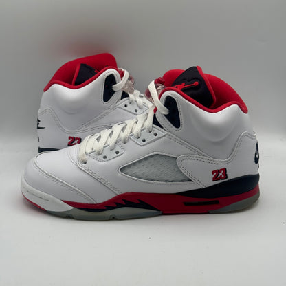 (USED 2025) Jordan 5 Retro Fire Red Black Tongue Size 7Y